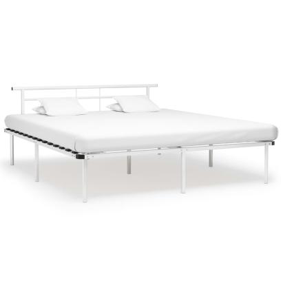 Cadru de pat, alb, 180 x 200 cm, metal GartenMobel Dekor