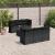 Set canapele de grădină cu perne, 7 piese, negru, poliratan GartenMobel Dekor