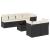 Set mobilier de grădină cu perne, 8 piese, negru, poliratan GartenMobel Dekor