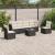 Set canapele de grădină cu perne, 7 piese, negru, poliratan GartenMobel Dekor