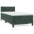 Pat box spring cu saltea, verde închis, 80x200 cm, catifea GartenMobel Dekor
