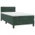 Pat box spring cu saltea, verde închis, 80x200 cm, catifea GartenMobel Dekor