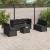 Set mobilier de grădină cu perne, 8 piese, negru, poliratan GartenMobel Dekor