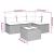 Set mobilier de grădină cu perne, 5 piese, negru, poliratan GartenMobel Dekor