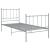 Cadru de pat, gri, 100x200 cm, metal GartenMobel Dekor