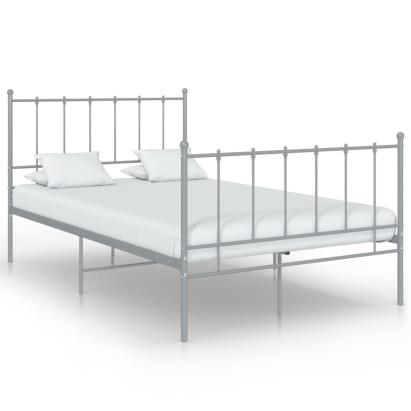Cadru de pat, gri, 120x200 cm, metal GartenMobel Dekor