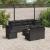 Set mobilier de grădină cu perne, 9 piese, negru, poliratan GartenMobel Dekor