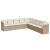 Set canapele de grădină, 9 piese, cu perne, bej, poliratan GartenMobel Dekor