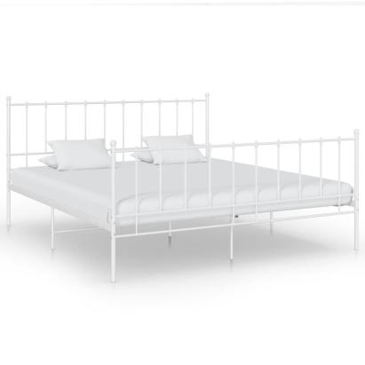 Cadru de pat, alb, 180x200 cm, metal GartenMobel Dekor