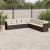 Set canapele de grădină cu perne, 9 piese, maro, poliratan GartenMobel Dekor