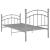 Cadru de pat, gri, 90x200 cm, metal GartenMobel Dekor