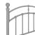 Cadru de pat, gri, 90x200 cm, metal GartenMobel Dekor