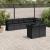 Set mobilier de grădină cu perne, 8 piese, negru, poliratan GartenMobel Dekor