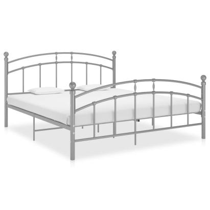Cadru de pat, gri, 160x200 cm, metal GartenMobel Dekor