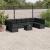 Set canapele de grădină cu perne, 11 piese, negru, poliratan GartenMobel Dekor