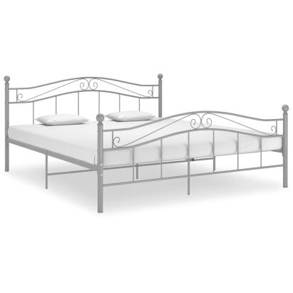 Cadru de pat, gri, 140x200 cm, metal GartenMobel Dekor