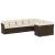 Set canapele de grădină cu perne, 9 piese, maro, poliratan GartenMobel Dekor