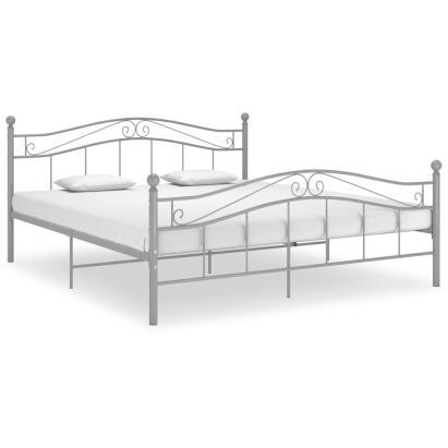 Cadru de pat, gri, 160x200 cm, metal GartenMobel Dekor