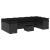 Set canapele de grădină cu perne, 11 piese, negru, poliratan GartenMobel Dekor