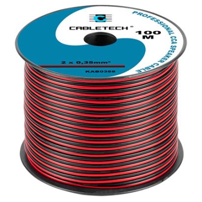 CABLU DIFUZOR CCA 2X0.35MM ROSU/NEGRU 100M EuroGoods Quality