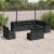 Set canapele de grădină, 12 piese, cu perne, negru, poliratan GartenMobel Dekor