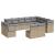Set canapele de grădină cu perne, 12 piese, bej, poliratan GartenMobel Dekor