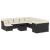 Set canapele de grădină, 12 piese, cu perne, negru, poliratan GartenMobel Dekor