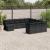 Set canapele de grădină, 12 piese, cu perne, negru, poliratan GartenMobel Dekor