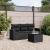 Set mobilier de grădină cu perne, 4 piese, negru, poliratan GartenMobel Dekor