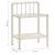 Noptiere, 2 buc., alb și transparent, metal și sticlă GartenMobel Dekor