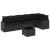 Set canapele de grădină cu perne, 7 piese, negru, poliratan GartenMobel Dekor