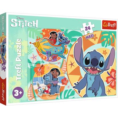 PUZZLE TREFL 24 MAXI STITCH ZIUA VESELA A LUI LILO SI STITCH SuperHeroes ToysZone