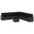 Set canapele de grădină cu perne, 10 piese, negru, poliratan GartenMobel Dekor