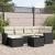 Set canapele de grădină cu perne, 7 piese, negru, poliratan GartenMobel Dekor
