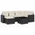Set canapele de grădină cu perne, 7 piese, negru, poliratan GartenMobel Dekor