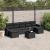 Set mobilier de grădină cu perne, 8 piese, negru, poliratan GartenMobel Dekor