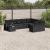 Set canapele de grădină cu perne, 10 piese, negru, poliratan GartenMobel Dekor