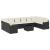 Set canapele de grădină cu perne, 11 piese, negru, poliratan GartenMobel Dekor