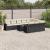 Set canapele de grădină cu perne, 11 piese, negru, poliratan GartenMobel Dekor