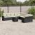 Set canapele de grădină cu perne, 11 piese, negru, poliratan GartenMobel Dekor