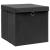 Cutii depozitare cu capac, 4 buc., negru, 28x28x28 cm GartenMobel Dekor