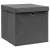 Cutii depozitare cu capac, 4 buc., gri, 28x28x28 cm GartenMobel Dekor