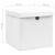Cutii depozitare cu capace, 4 buc., alb, 28x28x28 cm GartenMobel Dekor