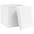 Cutii depozitare cu capace, 4 buc., alb, 28x28x28 cm GartenMobel Dekor