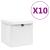 Cutii depozitare cu capace, 10 buc., alb, 28x28x28 cm GartenMobel Dekor