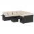 Set mobilier de grădină cu perne, 9 piese, negru, poliratan GartenMobel Dekor