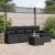 Set mobilier de grădină cu perne, 6 piese, negru, poliratan GartenMobel Dekor