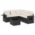 Set mobilier de grădină cu perne, 6 piese, negru, poliratan GartenMobel Dekor