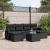 Set canapele de grădină cu perne, 7 piese, negru, poliratan GartenMobel Dekor