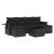 Set canapele de grădină cu perne, 7 piese, negru, poliratan GartenMobel Dekor